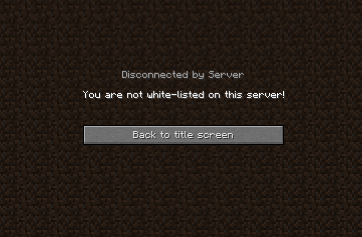 What Does You Are Not Whitelisted On This Server Mean