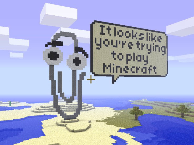 Minecraft, the paper clip and me